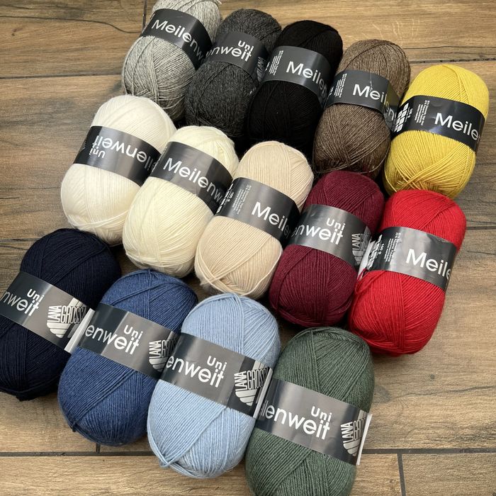 Шкарпеткова пряжа lana grossa meilenweit 100g uni