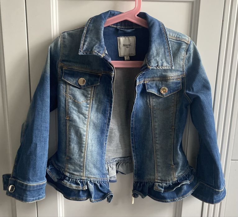 Kurtka jeansowa Mayoral 110 116 katana z falbanką jak nowa