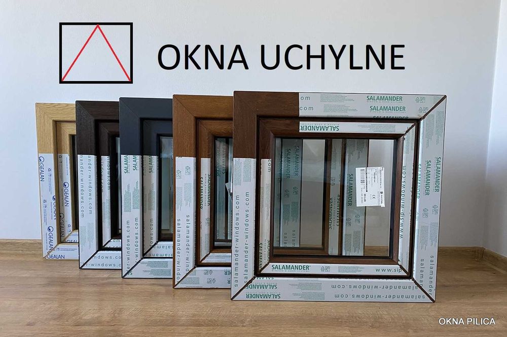WYSYŁKA! Nowe OKNO U 600x600 jasny/ciemny/złoty dąb, orzech, antracyt