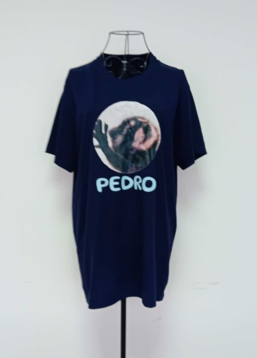 T-shirt - azul marinho com imagem estampada - L