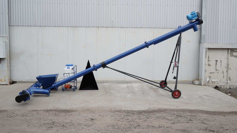 АКЦІЯГнучкий шнек для зерна, шнек безосевой, гибкий шнековый погрузчик