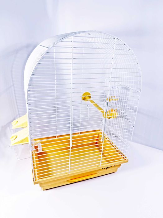 Клетка для птиц "Паверия", с аксессуарами, белый, 50х34х22см.Попугаям!