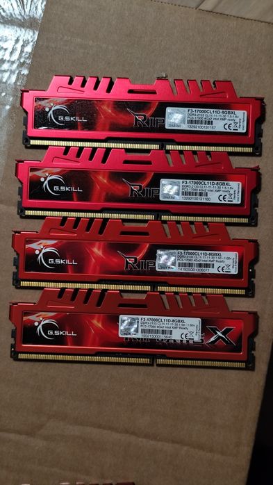 Pamięć RAM G.SKILL RipjawsX DDR3 16GB (4x4GB) 2133MHz CL11 Red