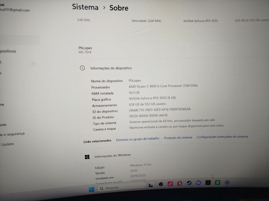 PC gamer rtx 3050