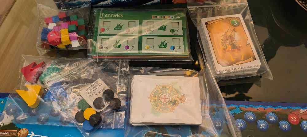 Jogo tabuleiro Caravelas