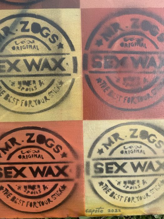 Surf -  Sex Waxe - pintura em óleo sobre tela e resina