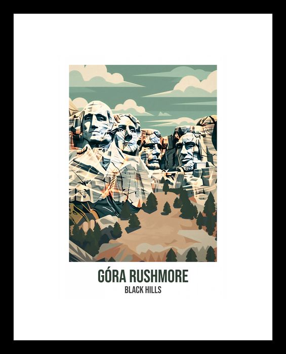 Plakat 13x18cm Góra Rushmore