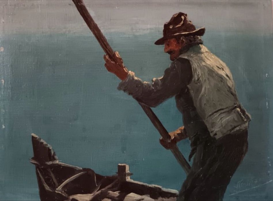 X  Saverio Seassaro (1917/2016)., oleo sobre tela