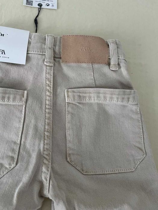 Calças Zara Cargo Stretch bege, 6 anos – novas