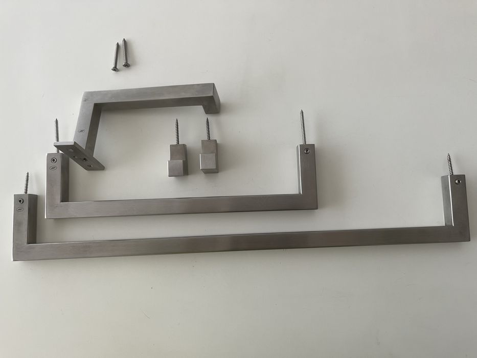 Conjunto de toalheiros inox escovado, JNF, 5 peças