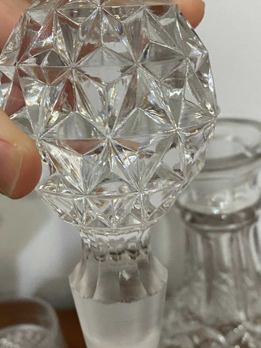 Conjunto de Decanter de cristal + 6 copos