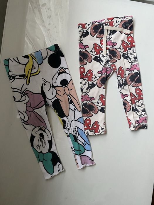 Лосіни зара. Лосінки zara disney. Штанішки. Лосіни рубчик з мікі маус