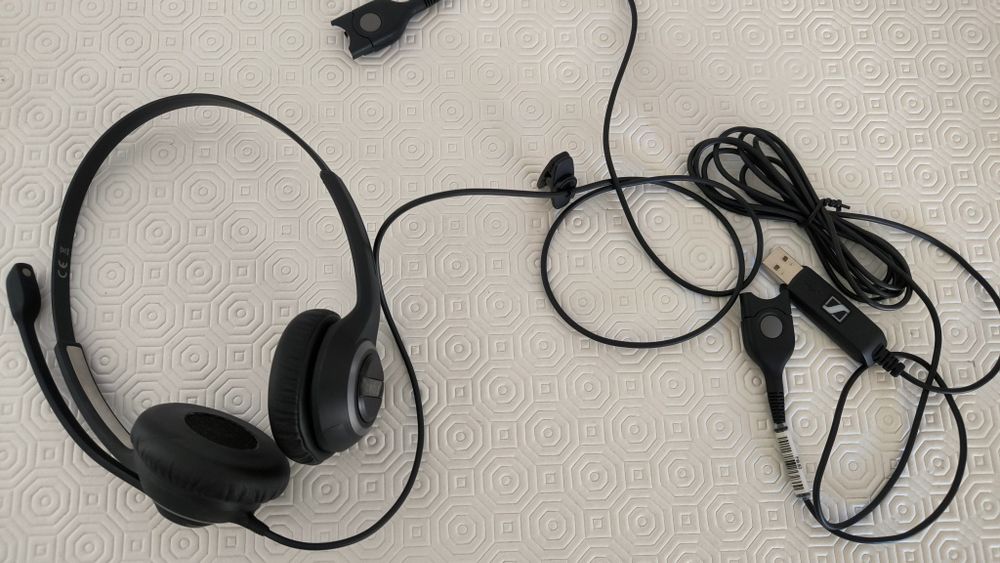 Headphones Sennheiser SC 260 + cabo usb