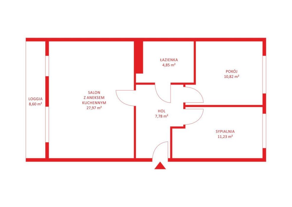 3 Pokoje 63,5m2 Osiedle Pod Skarpą  - Wyposażone
