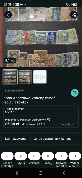 Rezerwacja, całość- zarezerwowana