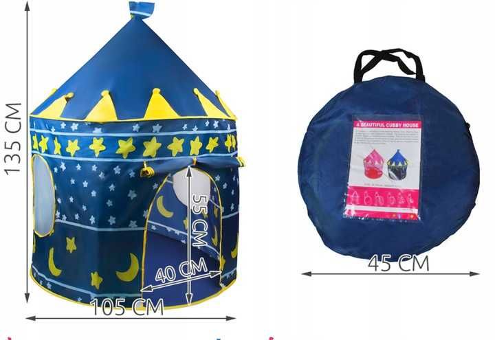 NAMIOT DLA DZIECI domek zamek do domu ogrodu pokoju pałac niebieski