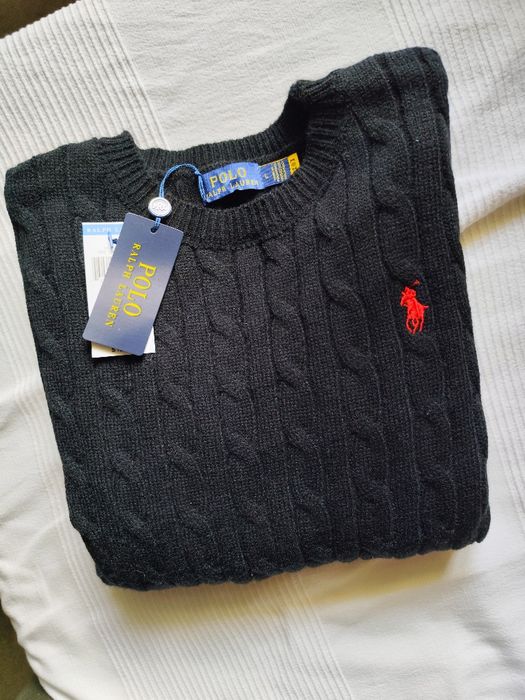 Camisola Polo Ralph Lauren L | Cable Knit Preta
