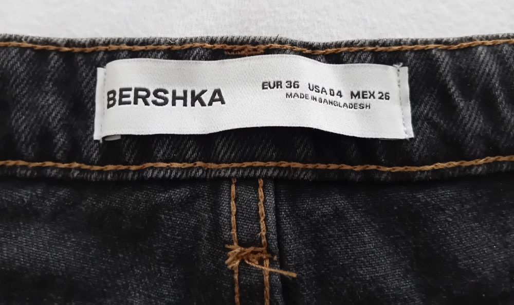 Bershka jeansy staight europejskie 36