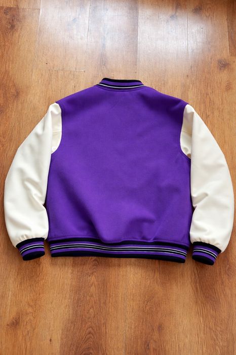Kurtka bejsbolówka H&M 32 34 36 fiolet krem hight school modna bomberka