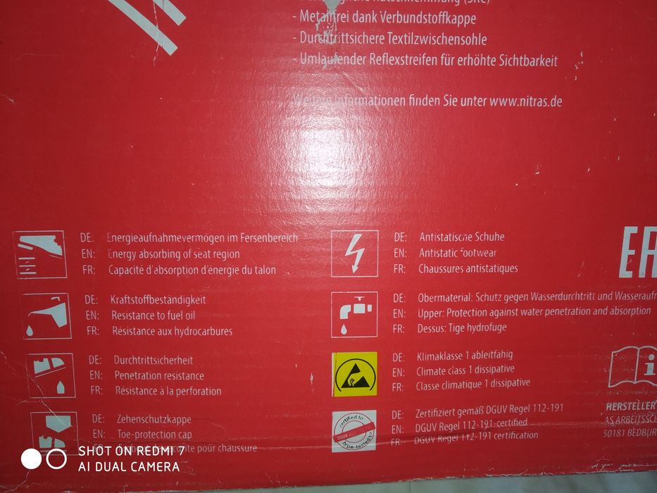 Ботинки кроссовки строительные светоотражающие Nitras 41 р.новы