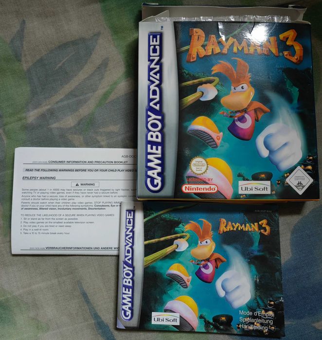 Rayman 3 na Nintendo Game Boy Advance, GBA SP/ GameBoy Micro 3xA, ang!