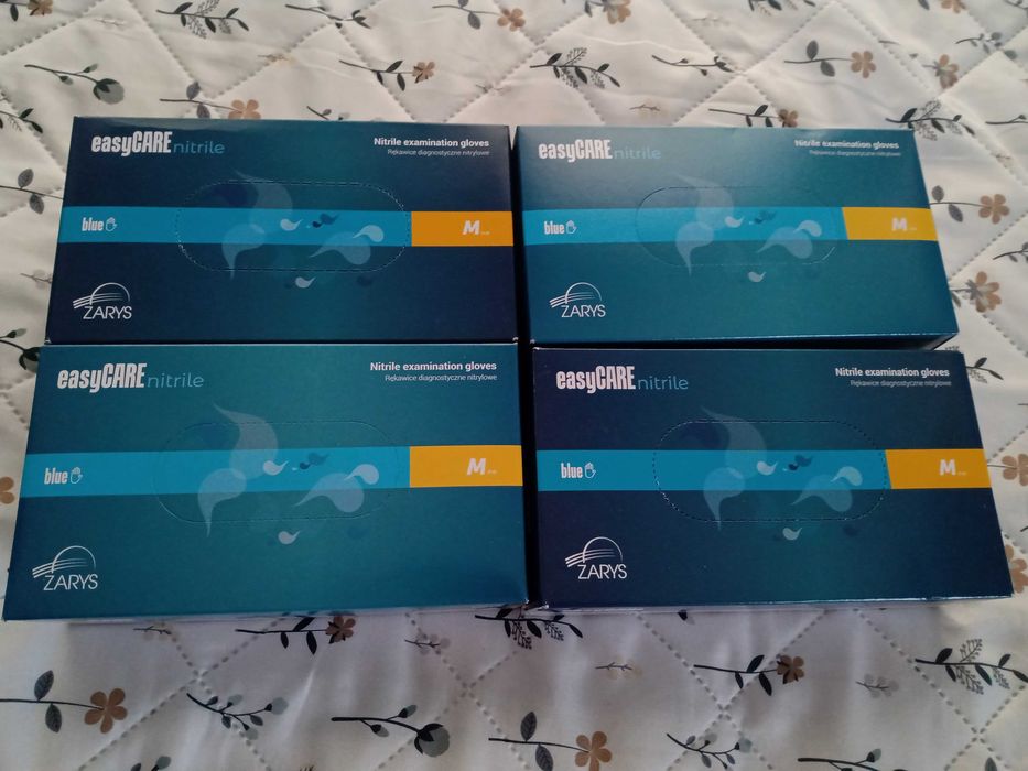 Rękawice diagnostyczne nitrylowe Zarys Rozmiar M niebieskie