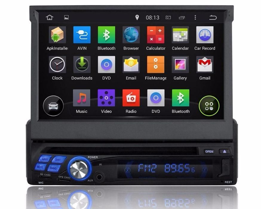Auto Rádio 1 din com tátil 7 android gps usb dvd bluetooth carplay Braga •  OLX Portugal