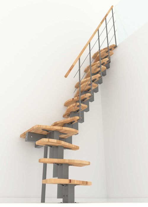 Solidne Mini Schody modułowe Quadro/ Szare/zabiegowe