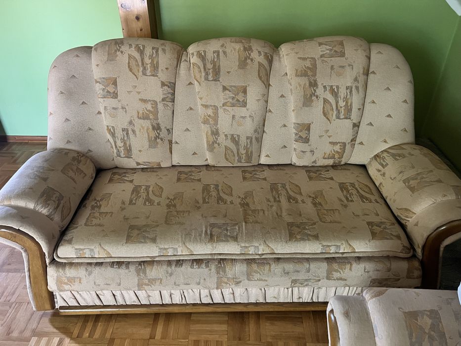 Zestaw 2 kanapy rozkladane i fotel