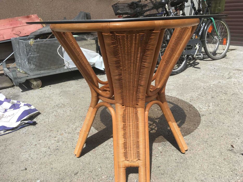 Stolik rattan okrągły