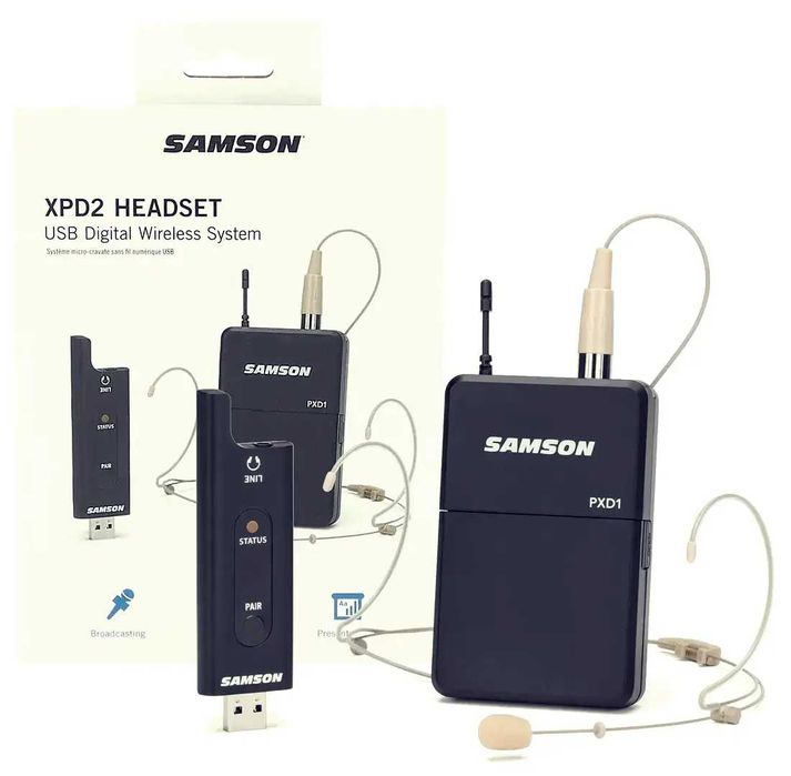 Mikrofon bezprzewodowy nagłowny Samson XPD2 USB 2.4GHz