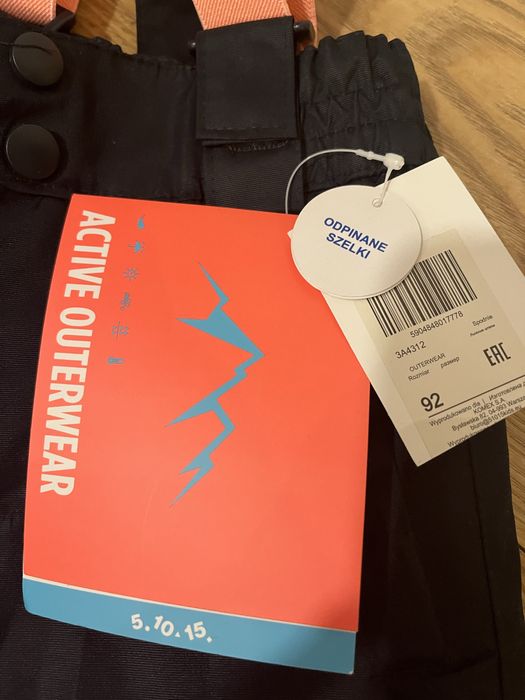 Spodnie narciarskie 5 10 15 nowe z metka rozmiar 92