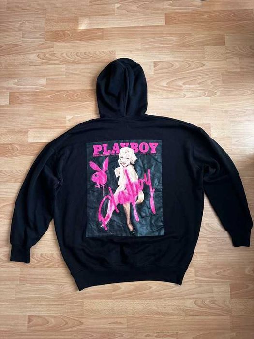 Bluza Playboy x missguided czarna z nadrukiem | Rozmiar 10 M/L