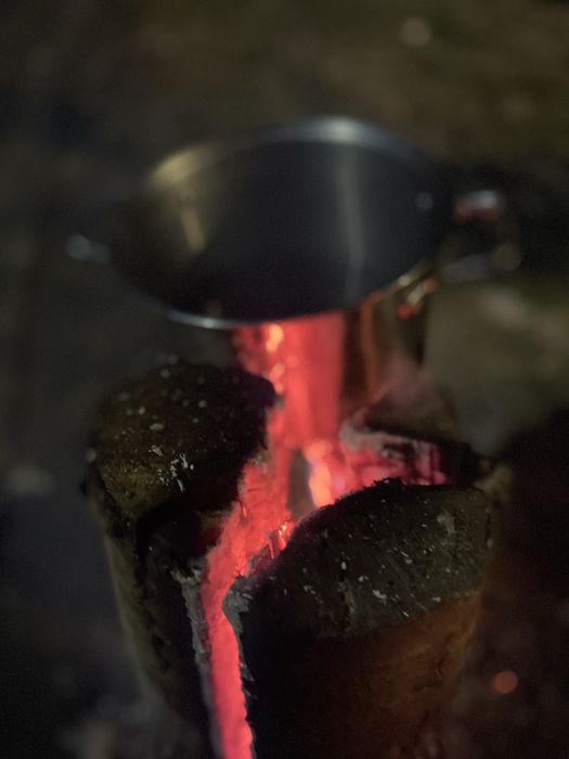 Ognisko szwedzkie, szewedzka pochodnia, ognisko, palenisko,