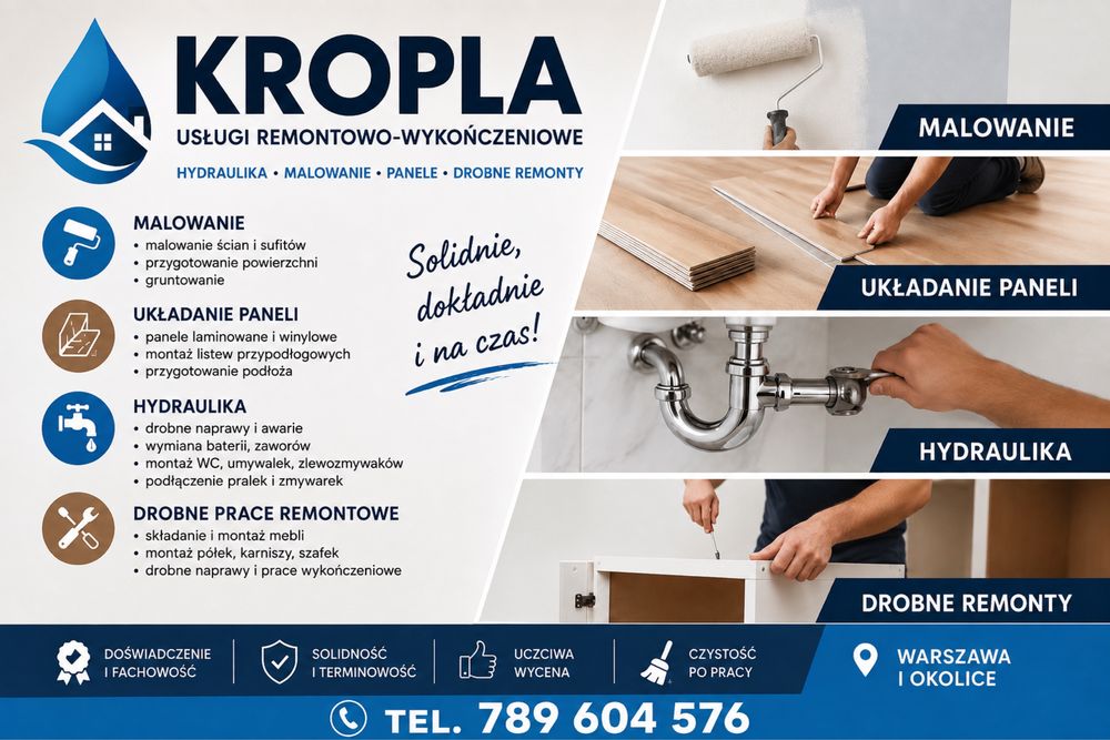 Usługi  Remontowo Wykończeniowe -Hydraulika
