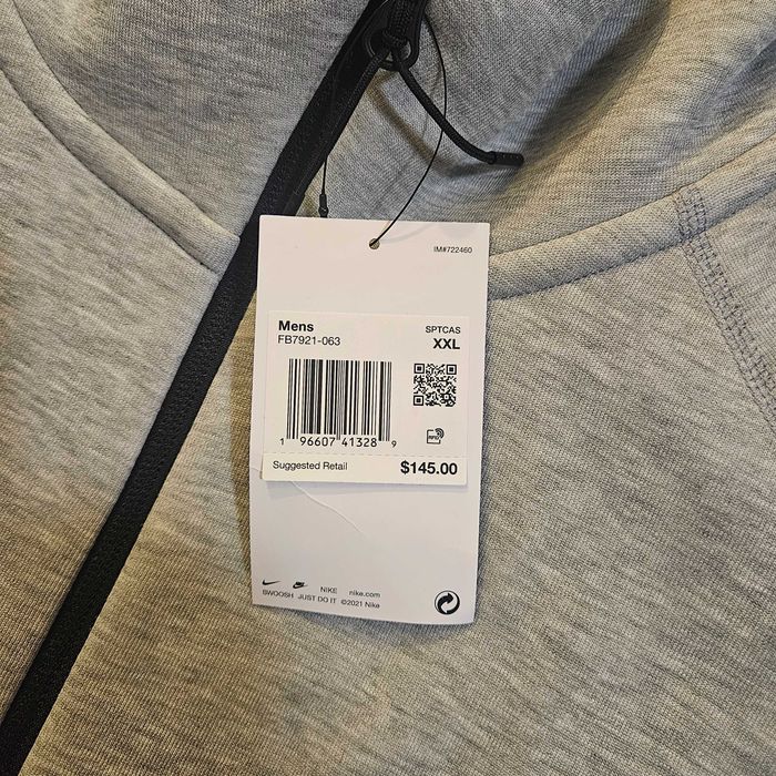 Nike Tech Fleece Gray Heather Windrunner Full Zip Hoodie