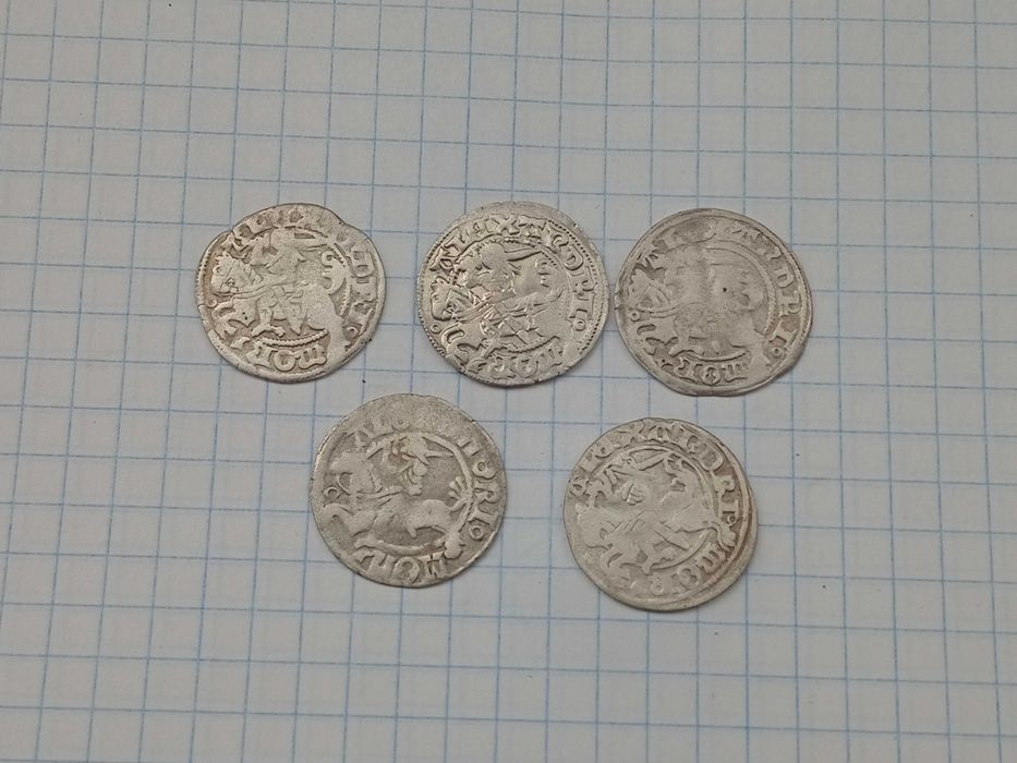 Монети Польщі Півгроші 5 шт Ягелончика