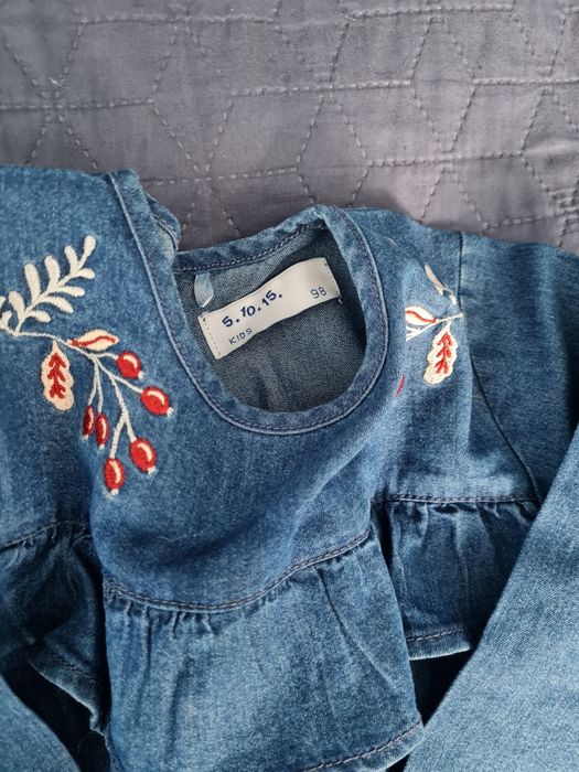 Sukienka 5 10 15 jeansowa r. 98