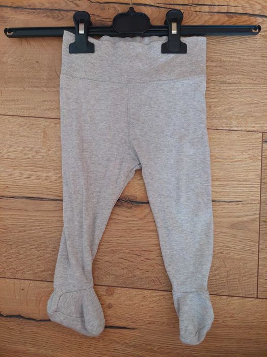 Szare półśpiochy H&M spodnie legginsy 6-9m 68-74 cm