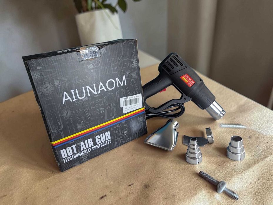 Термофен AIUNAOM HG01 2000W технічний фен 2 рівня подачі повітря будівельний строительный для термоусадки