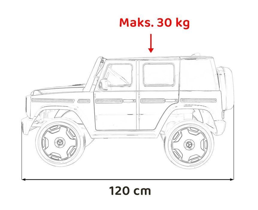 Auto na Akumulator Mercedes Benz Eqg Czarny