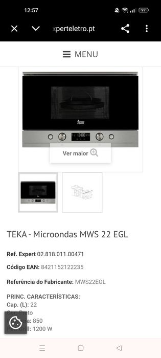 Microondas de encastrar