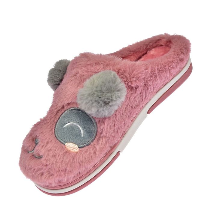 Kapcie zwierzaki pluszowe pantofle KP11C-1 róż rozm. 30