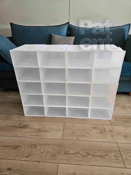 Pudełka 20 sztuk modułowe organizery białe do przechowywania zestaw