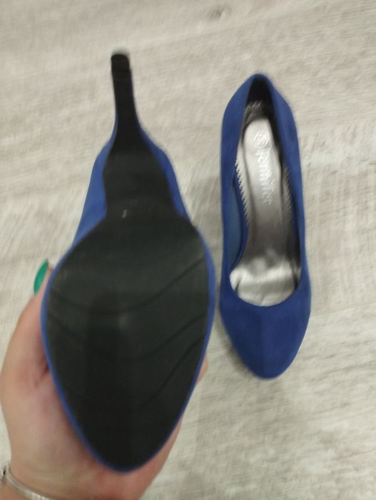 Szpilki chabrowe zamszowe rozmiar 36