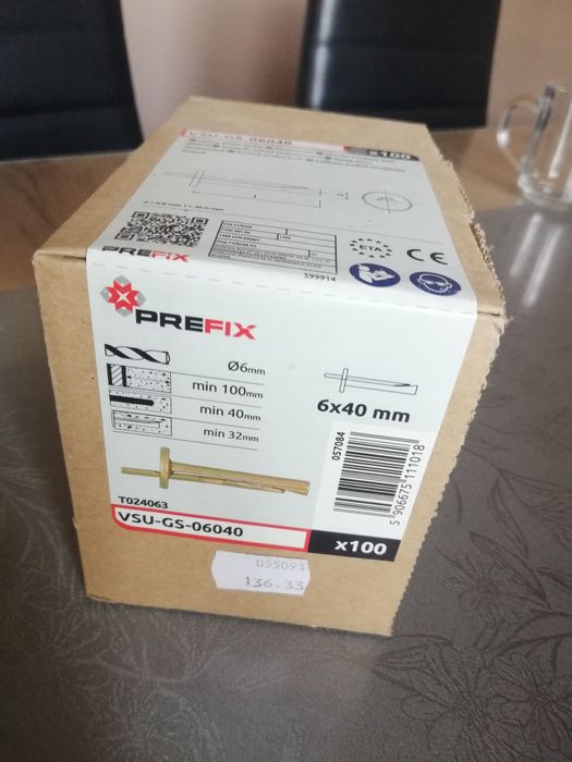 Kotwy do sufitów podwieszanych 100szt