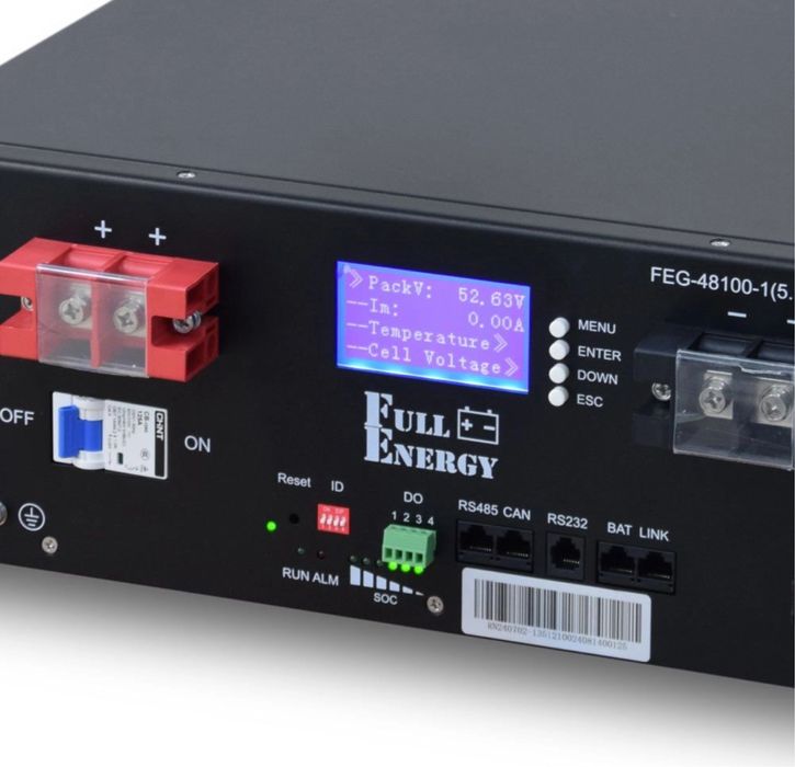 6000 циклів‼️5120Вт 48V 100А BMS аккумулятор LiFePo4 для инвертора ИБП