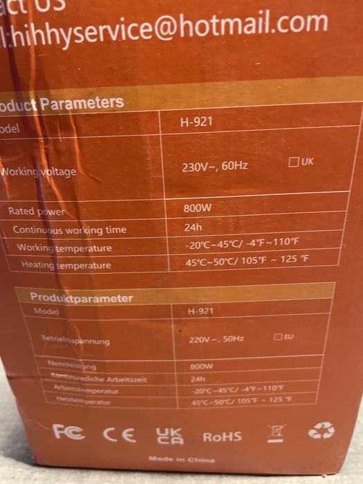 Termowentylator ceramiczny elektryczny hihhy h-921
