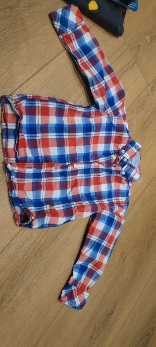 Zestaw koszula w kratę (H&M)  bluza koszulka z betoniarka