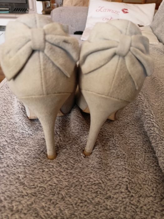 Szpilki damskie szare hammer